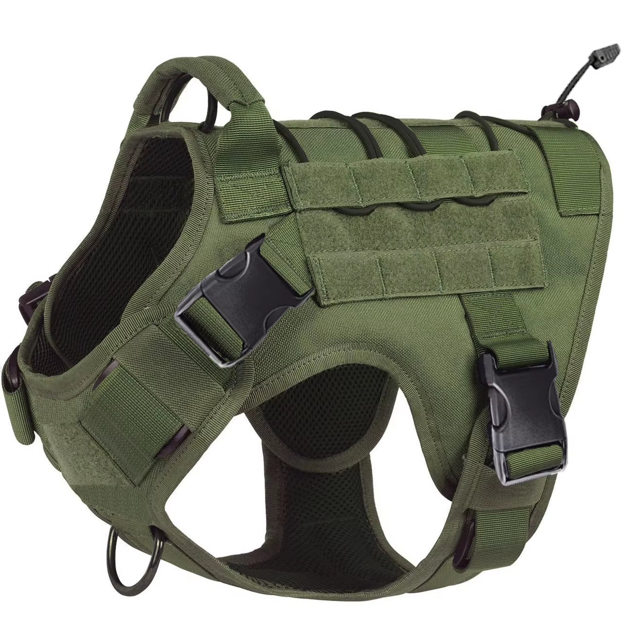 Dog Harness,Tactical Dog Harness with Handle,No-Pull Service Dog Vest with Hook & Loop Panels,Adjustable Dog Vest Harness for Wa