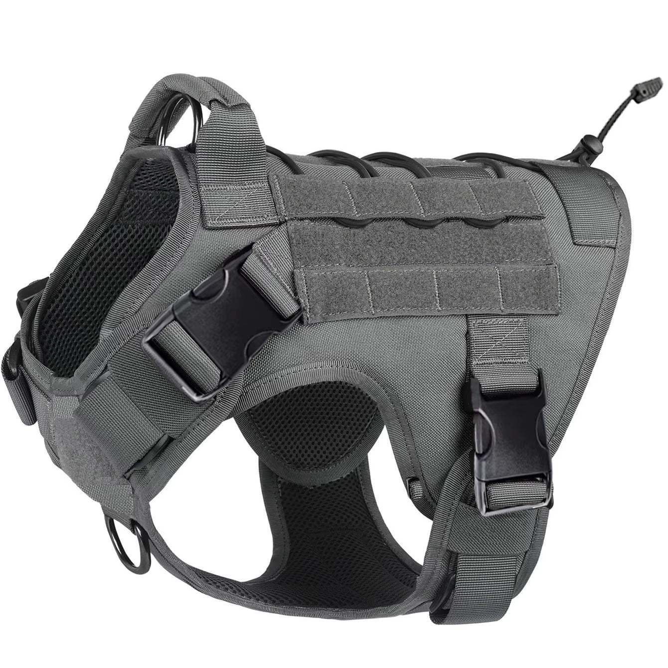 Dog Harness,Tactical Dog Harness with Handle,No-Pull Service Dog Vest with Hook & Loop Panels,Adjustable Dog Vest Harness for Wa