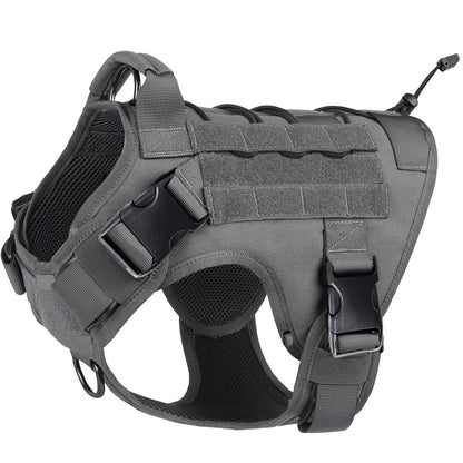 Dog Harness,Tactical Dog Harness with Handle,No-Pull Service Dog Vest with Hook & Loop Panels,Adjustable Dog Vest Harness for Wa