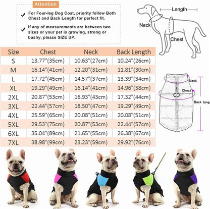 Windproof Dog Winter Jacket Waterproof Dog Coat Warm Dog Vest Cold Weather Pet Clothes for Small Medium Large Dogs