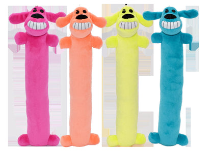 Plush Loofa Dog Toy with Squeaker, 12"