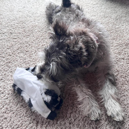 SPOT Skinneeez Crinkle Dog Toy, Stuffing-Free Cow Toy with Squeaker for Small Dogs and Puppies,For Moderate Chewers 14 Inch