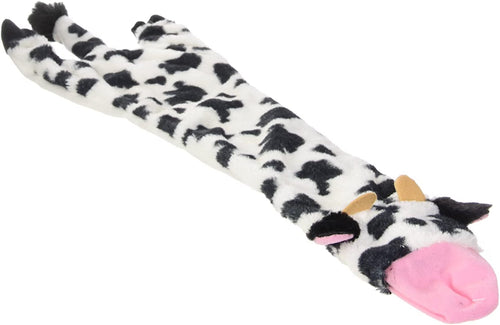 SPOT Skinneeez Crinkle Dog Toy, Stuffing-Free Cow Toy with Squeaker for Small Dogs and Puppies,For Moderate Chewers 14 Inch