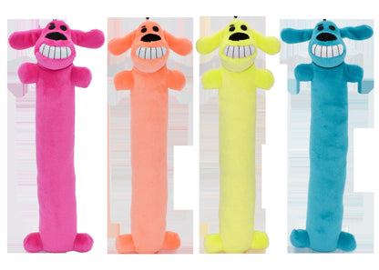 Plush Loofa Dog Toy with Squeaker, 12"