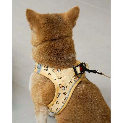 × Pjai & Friends Puppy Harness and Leash Set,Reflective Adjustable Dog Harness for Small Dogs No Pull,Step in Soft Mesh Harness for Extra Small Dogs,Yellow,Xxs