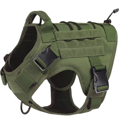 Dog Harness,Tactical Dog Harness with Handle,No-Pull Service Dog Vest with Hook & Loop Panels,Adjustable Dog Vest Harness for Wa
