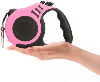 Retractable Dog Leash, 10/16Ftpet Walking Leash with Anti-Slip Handle, Strong Nylon Tape, Tangle-Free, One-Handed One Button Lock & Release, Suitable for Small Medium Dog Cat