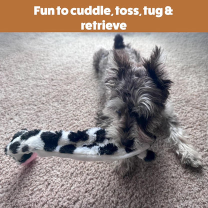 SPOT Skinneeez Crinkle Dog Toy, Stuffing-Free Cow Toy with Squeaker for Small Dogs and Puppies,For Moderate Chewers 14 Inch
