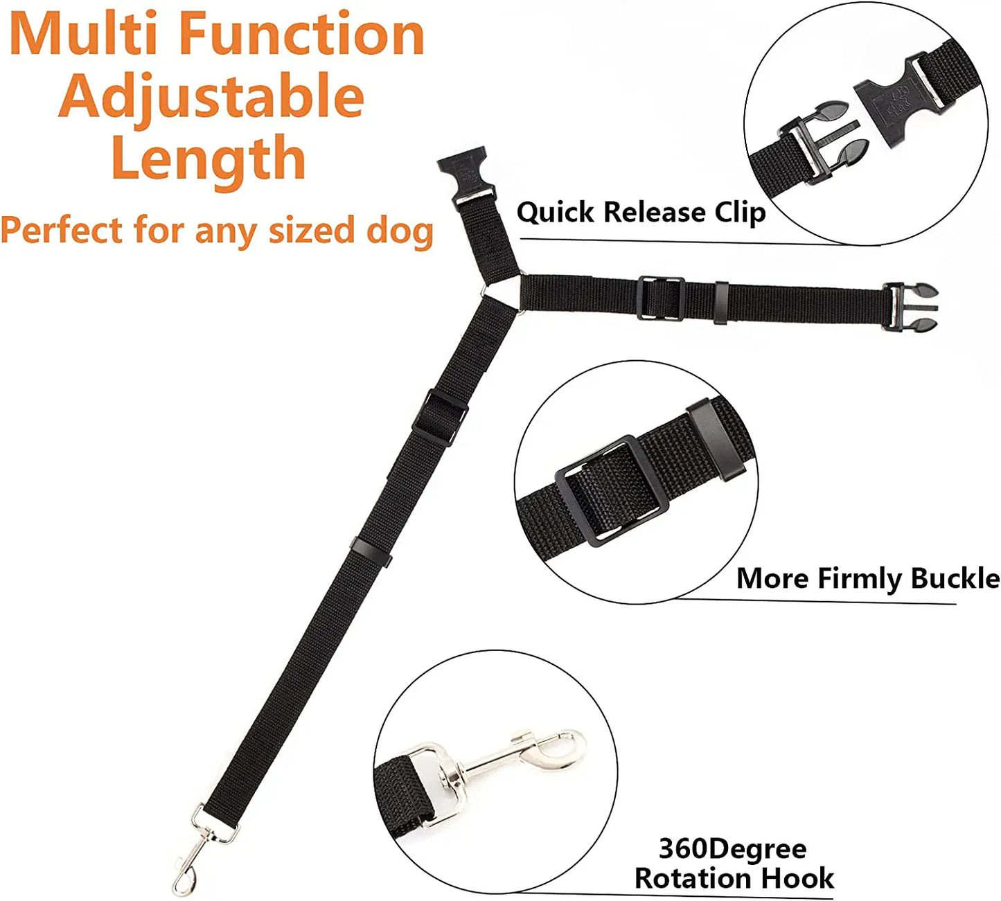 Pet Products Universal Practical Cat Dog Safety Adjustable Car Seat Belt Harness Leash Puppy Seat-Belt Travel Clip Strap Leads