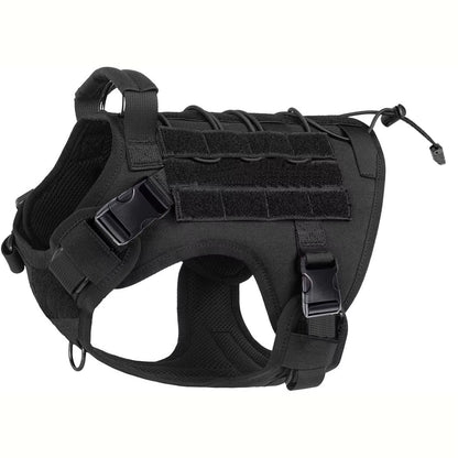 Dog Harness,Tactical Dog Harness with Handle,No-Pull Service Dog Vest with Hook & Loop Panels,Adjustable Dog Vest Harness for Wa