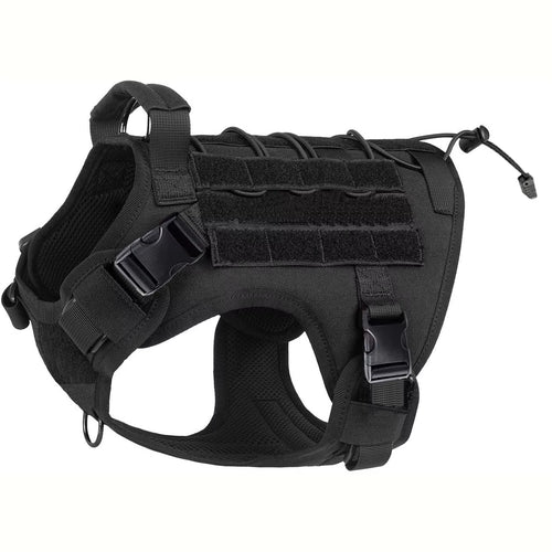 Dog Harness,Tactical Dog Harness with Handle,No-Pull Service Dog Vest with Hook & Loop Panels,Adjustable Dog Vest Harness for Wa