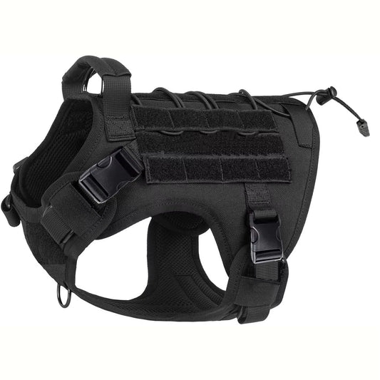 Dog Harness,Tactical Dog Harness with Handle,No-Pull Service Dog Vest with Hook & Loop Panels,Adjustable Dog Vest Harness for Wa